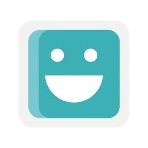 blue-emoji-square-happy-face-free-vector