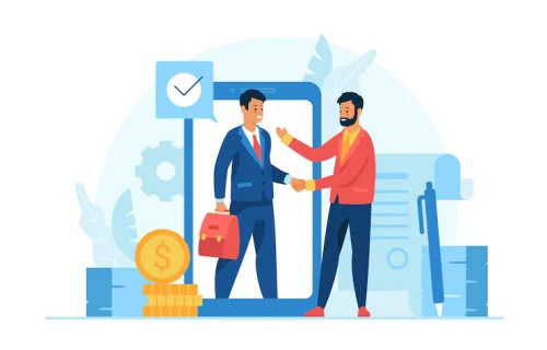 onlin-ebusiness-partnership-two-male-cartoon-characters-businessmen-shaking-hands-making-business-deal-business-management-remotely-flat-vector-illustration_241107-1243